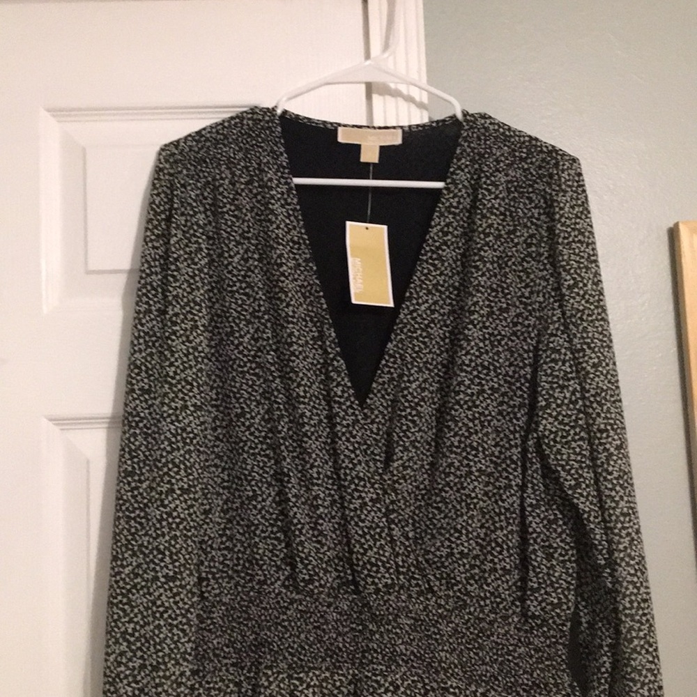 Michael Kors Long-Sleeved Floral Dress